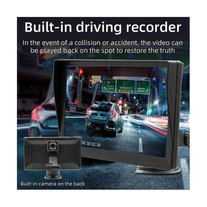 9inch Car Radio with Dashcam, Dash Mount Carplay & Android Auto, Car Stereo Bluetooth, Mirror Link,