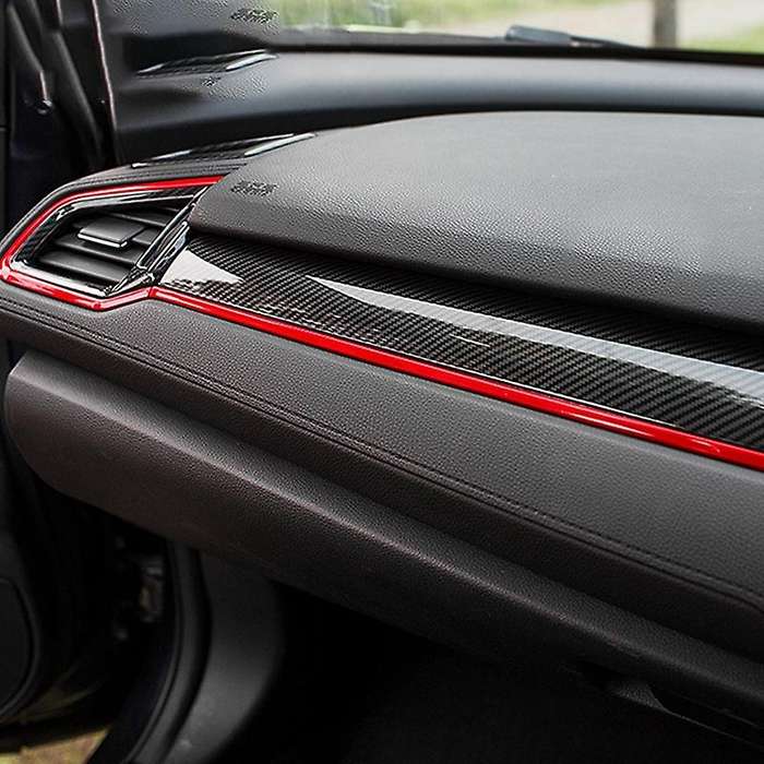 9Pcs Carbon Fiber Console Center Dashboard Cover Trim Decorative Stickers for 10Th 2016-2019 Car Acc