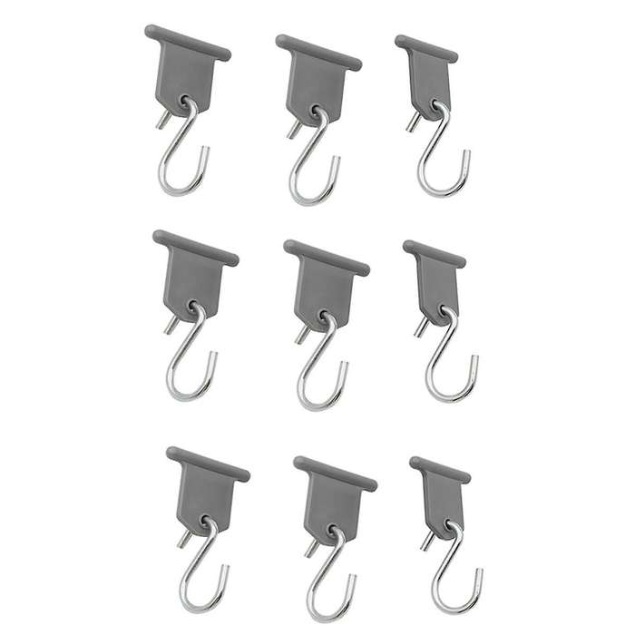9Pcs S-Shape Camping Awning Hooks Clips Racks Tool Awning Clothes Hooks RV Tent Hangers Light Hanger