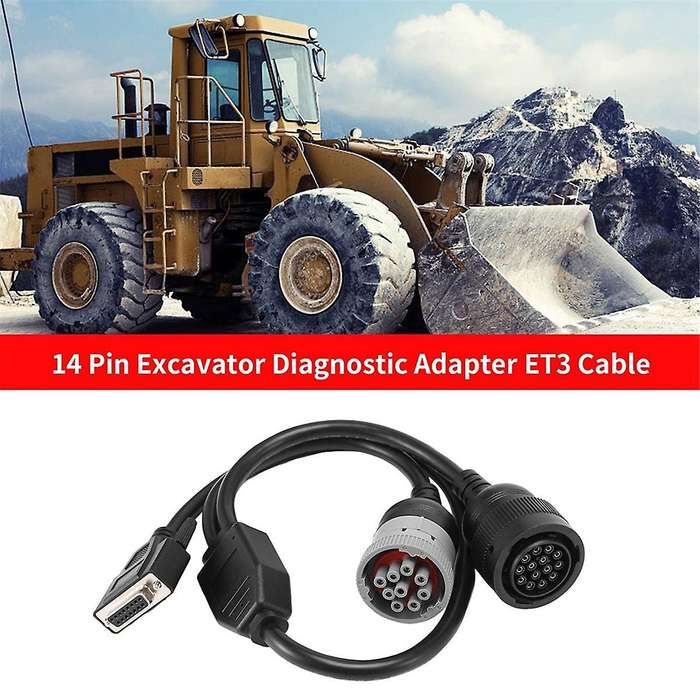 9Pin & 14 Pin Excavator Split Connect CA3 Service Cable Comm Diagnostic Adapter for ET-3 457-6114 3