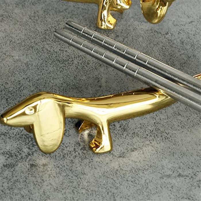 A Dachshund Chopstick Holder Chopsticks Rest for Hotel Restaurant Dining Table Decoration Chop Stick