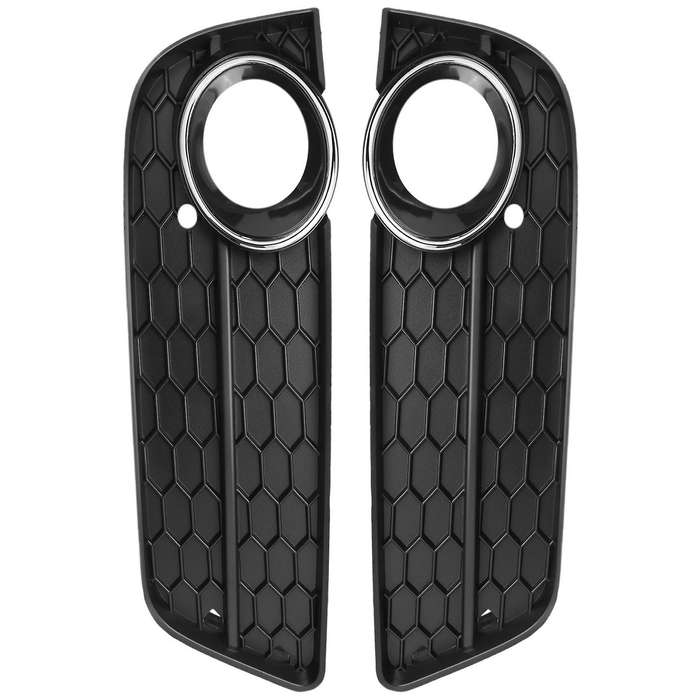 A Pair Front Bumper Fog Light Lamp Honeycomb Hex Mesh Grille Cover for A5 for Coupe/Sportback 2008-