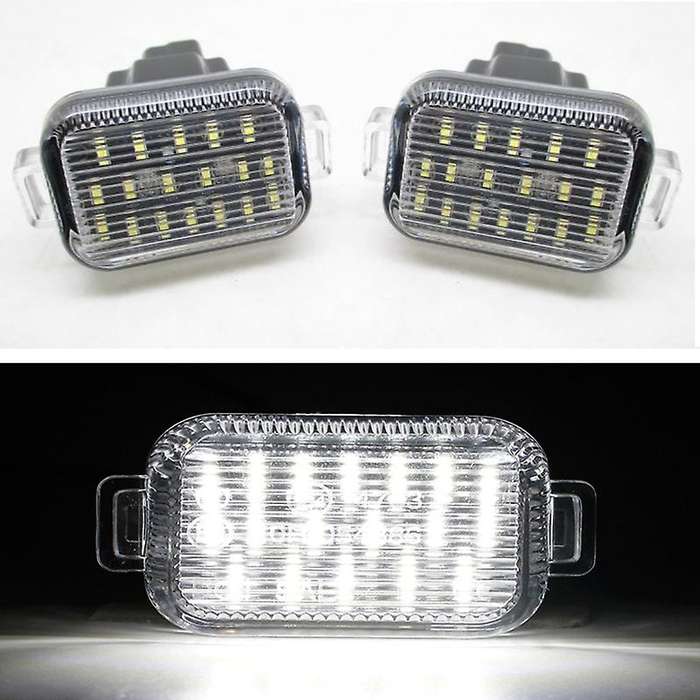 A Pair LED License Plate Lamp LED Number Plate Light Car Accessories for A/T( 6) 2014-2017