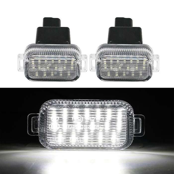 A Pair LED License Plate Lamp LED Number Plate Light Car Accessories for A/T( 6) 2014-2017
