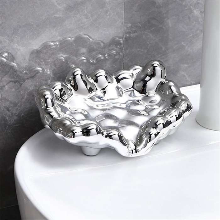 A Quick Drain Soap Dish Washbasin Countertop Storage Tray Bathroom Accessories Soap Dish Holder