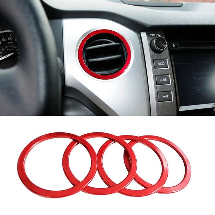 A/C Vent Ring Decoration Covers Fit for 2014-2021 A/C Outlet Vent Accessories Blue