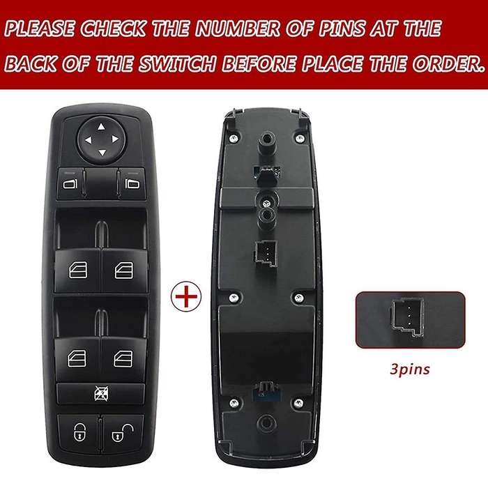 A1698206610 Power Master Window Switch for Mercedes-Benz a B GL M R Class W245 W169 A150 B200 X164