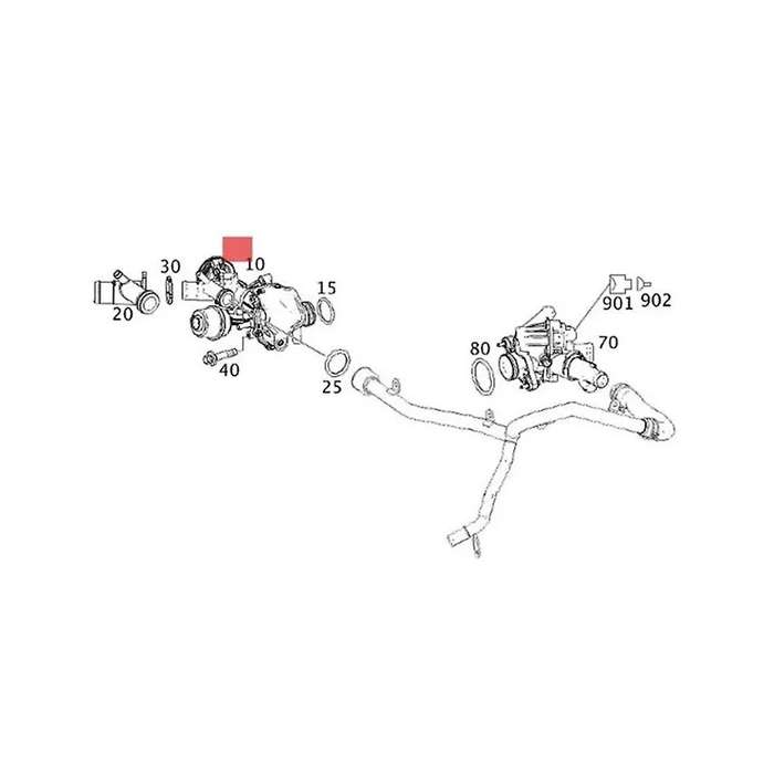 A2702000401 A2702000800 Engine Cooling Water Pump for Mercedess W176 W246 X156 M270