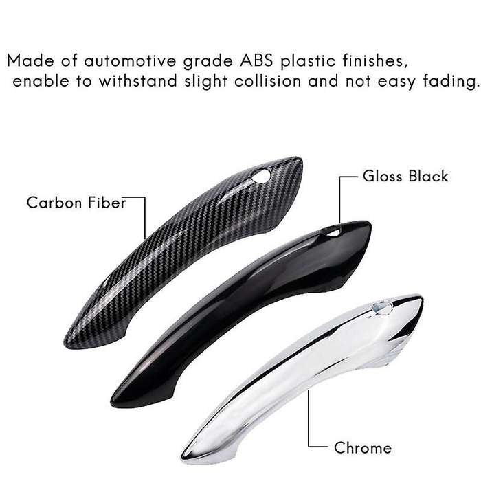 ABS Black Outside Exterior Door Handle Protector Cover Trim for 5 6 7 Series F07 F10 F11 F06 F12 F13