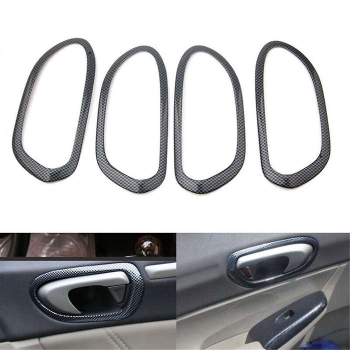ABS Carbon Fiber Door Inner Handle Cover Trim for 8Th 2006-2011