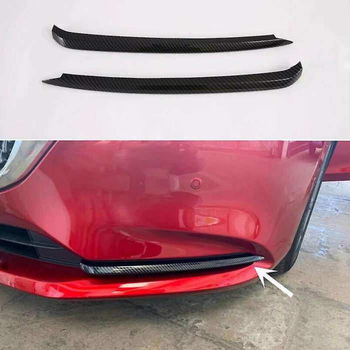 ABS Carbon Fiber Front Fog Light Eyebrow Decoration Trim for 6 2018-2020
