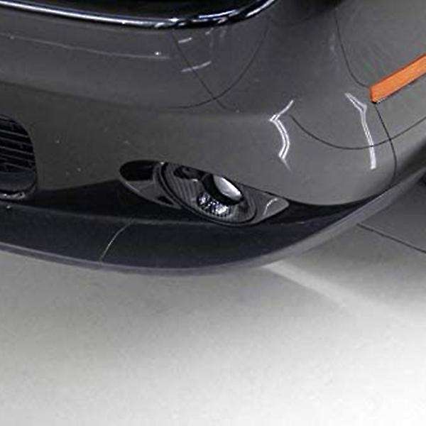 ABS Carbon Fiber Front Fog Light Lamp Cover Trim for 2015-2019