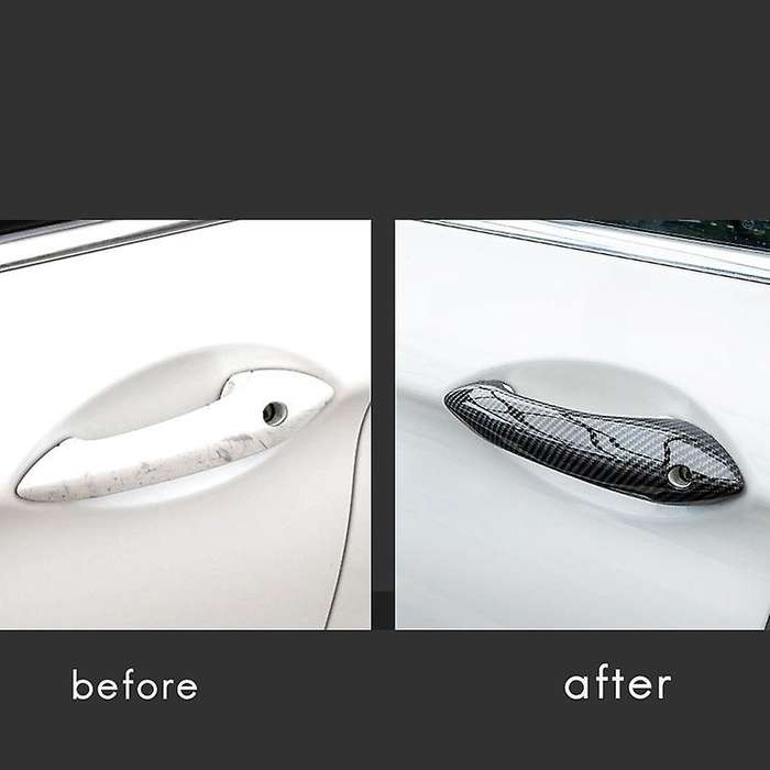 Abs Carbon Fiber Outside Exterior Door Handle Protector Cover Trim for  5 6 7 Series F07 F10 F11 F0