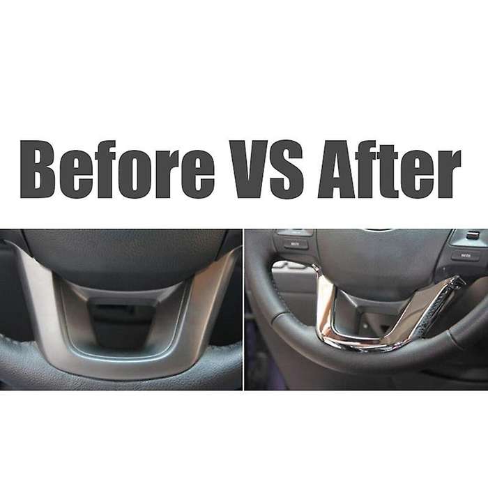 ABS Chrome Multi-Function Steering Wheel Sequins Cover Trim Sedan Hatchback for K2 2011-2014 Car Acc
