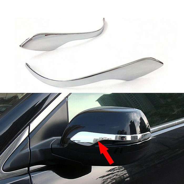 ABS Chrome Rear View Mirror Side Cover Trim Decor Molding Cover Trims for -V 2017-2021