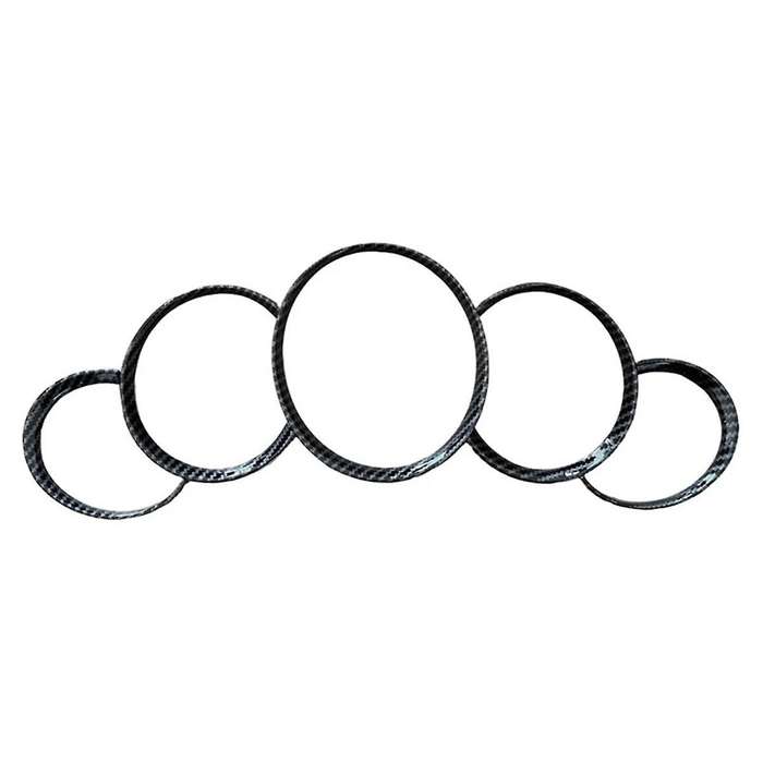 ABS Dashboard Instrument Panel Decorative Ring Cover Trims Sticker for Carbon Fiber Pattern