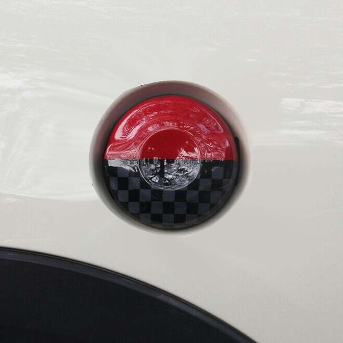 ABS Fuel Tank Filler Protection Cover Gas Cap Cover Trim Decor for F55 F56 F57 2.0T Accessories Red+