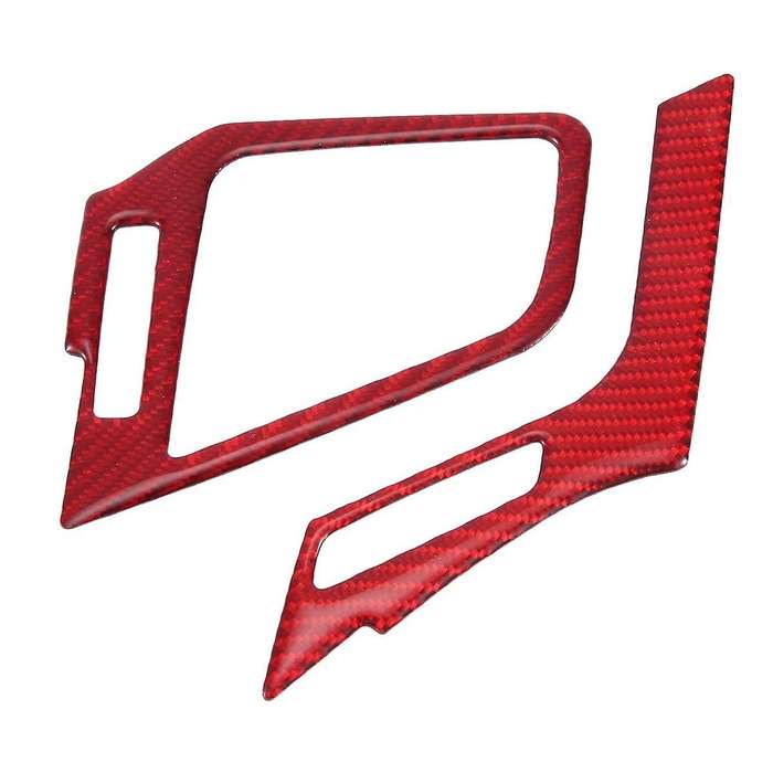 ABS Red Carbon Fiber Side Outlet Cover Trim Decor Sticker for 10Th Gen 2016 2017 2018 2019(RHD)