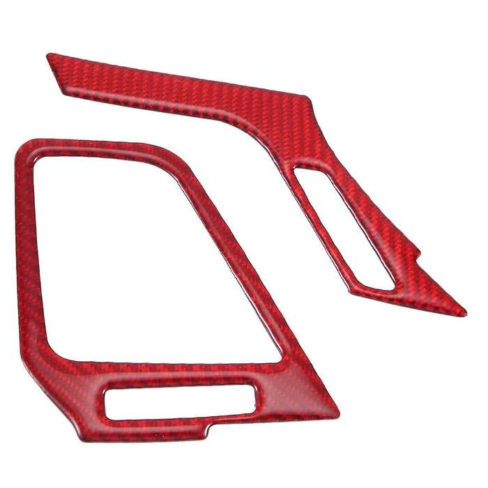 ABS Red Carbon Fiber Side Outlet Cover Trim Decor Sticker for 10Th Gen 2016 2017 2018 2019(RHD)