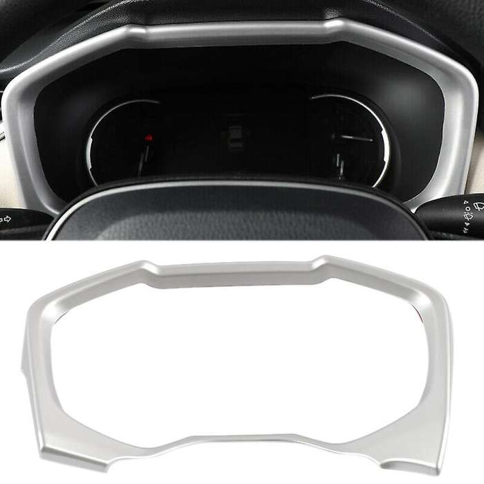 ABS Silver Chrome Dashboard Decorative Frame Trim Dash Panel Frame Trim Cover for 19-20( Right-Side