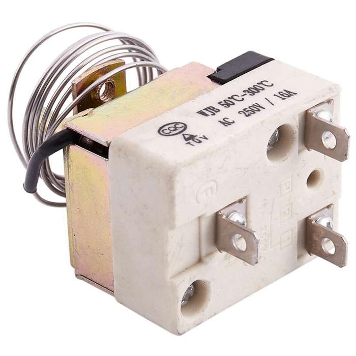 Ac 16a 250v 50 to 300 Celsius Degree 3 Pin Nc Capillary Thermostat Compatible Electric Oven