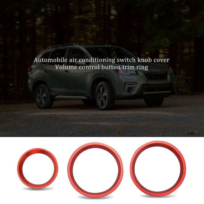 AC Control Knob Covers for Forester 2019+ Accessories, Air Condition Switch Volume Trim for Crosstre