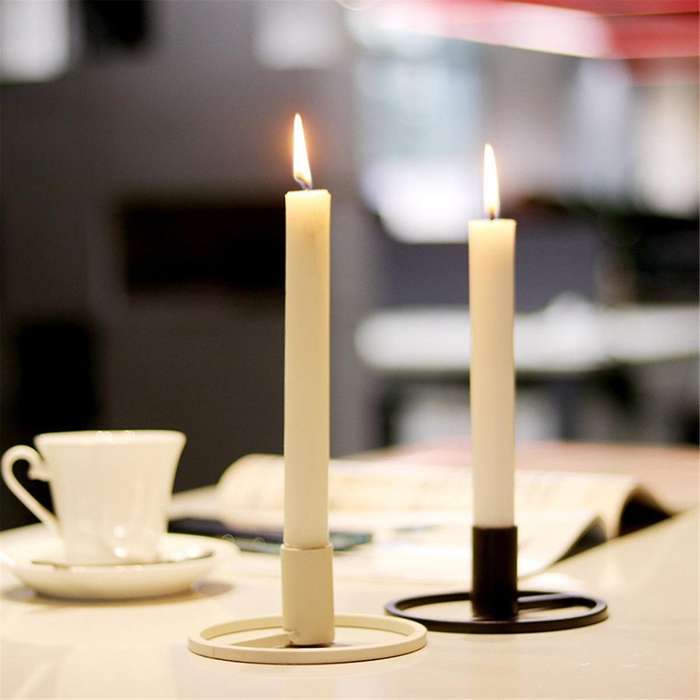 A-Candle Holders, Retro Candlesticks, Metal Geometric Vintage Candle Sticks Holder for Tables Centre