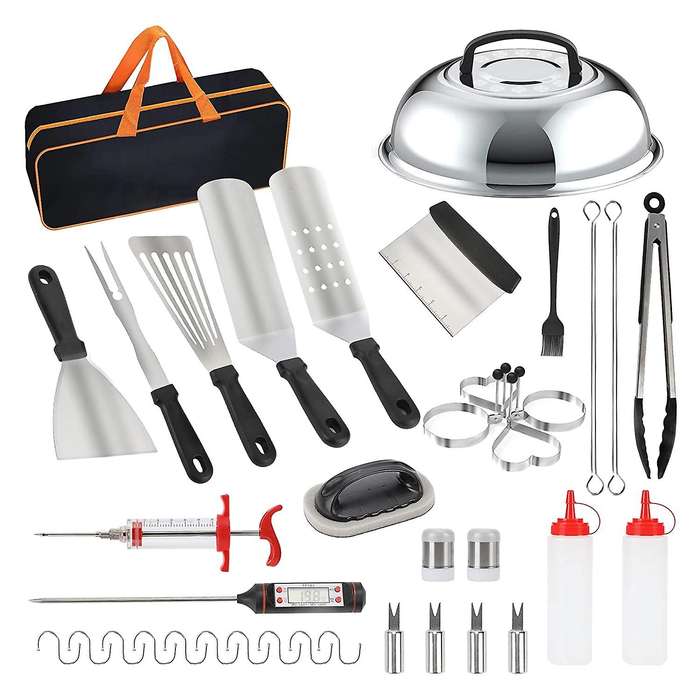 Accessories Kit, 39 Pcs Flat Top Grill Accessories for Blackstone, Professional Grill BBQ Spatula Se