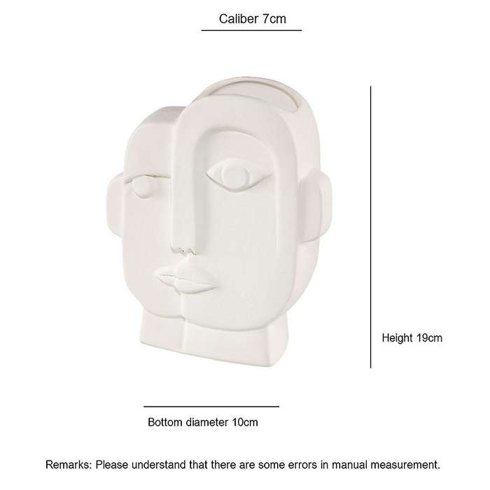 Acial Art Vase Ceramic Vase Simple Modern Face Living Room Flower Arrangement Artist Home Decoration