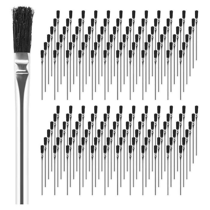 Acid Brush, 144 Count 3/8 Inch Acid Flux Brushes with Tin-Plated Handle and Natural Bristle, for Sol