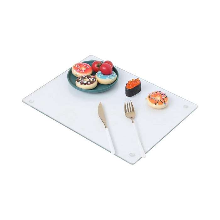 Acrylic Cutting Board for Outdoor Camping, Small Clear Countertop Tray, Scratch Resistant, Heat Resi