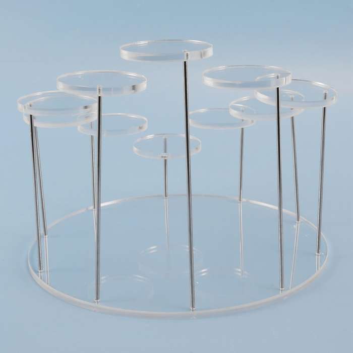 Acrylic Cupcake Holder Stand, Round Cupcake Tower Display Stand, Premium Dessert Stand Cupcake Hold