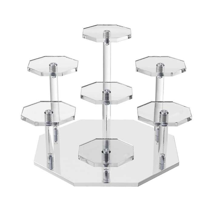 Acrylic Risers Display Stand,7tier Perfume Organizer and Cupcake Stand,storage Display Stand for Col