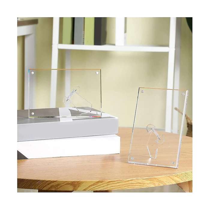 Acrylic Transparent with Bracket Frame Acrylic Frameless Transparent Cube Floating Gift