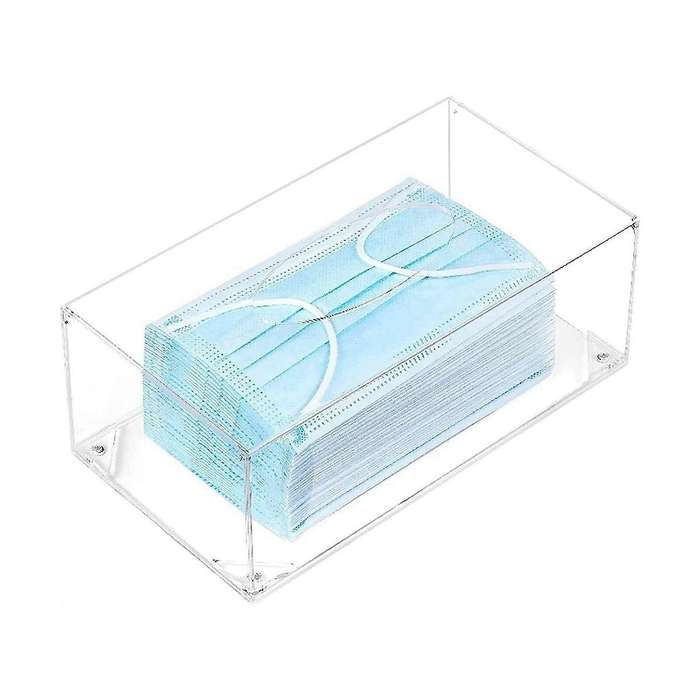 Acrylic Tissue Box Rectangular Transparent Tissue Box for Office, Home Bathroom Restaurant Lavatory