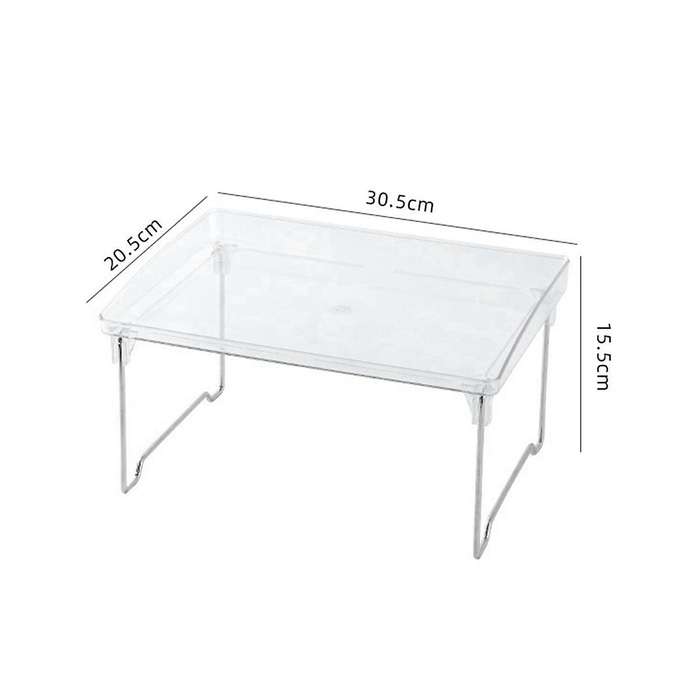 Acrylic Transparent Desktop Storage Box Student Dormitory Office Storage Rack Household Foldable Hei