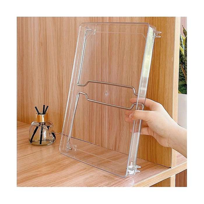 Acrylic Transparent Desktop Storage Box Student Dormitory Office Storage Rack Household Foldable Hei