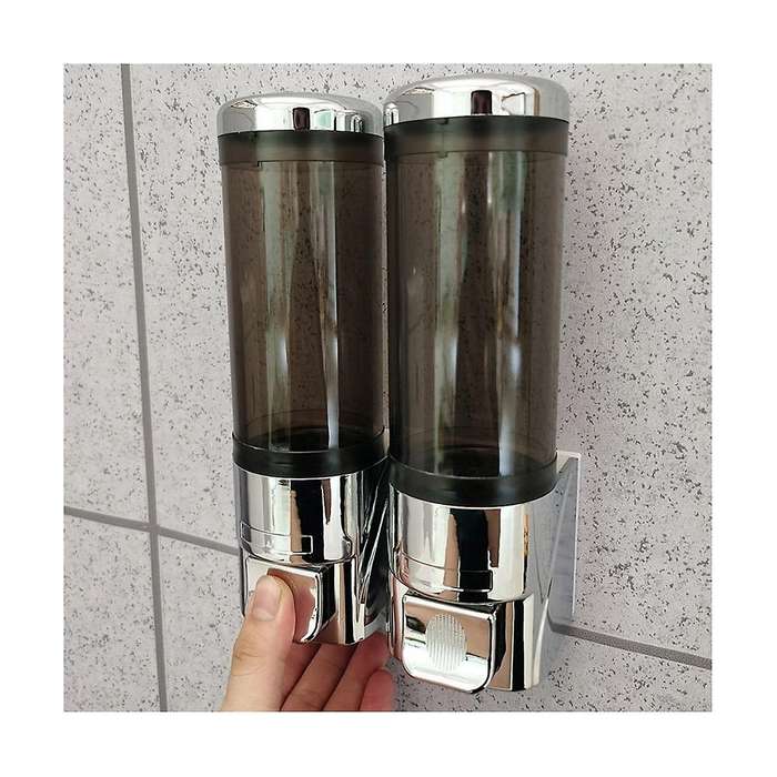 Adhesive Soap Dispenser 300ml Drill Free Wall Mount,manual Dispenser Shampoo Shower for Kitchen Bat