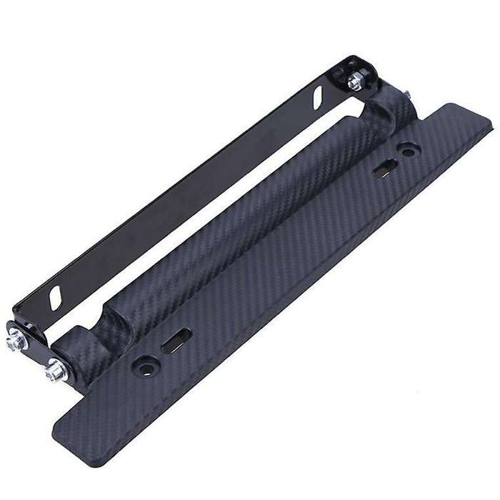 Adjustable Car License Plate Frame Holder Carbon Fiber Racing Number Plate Auto