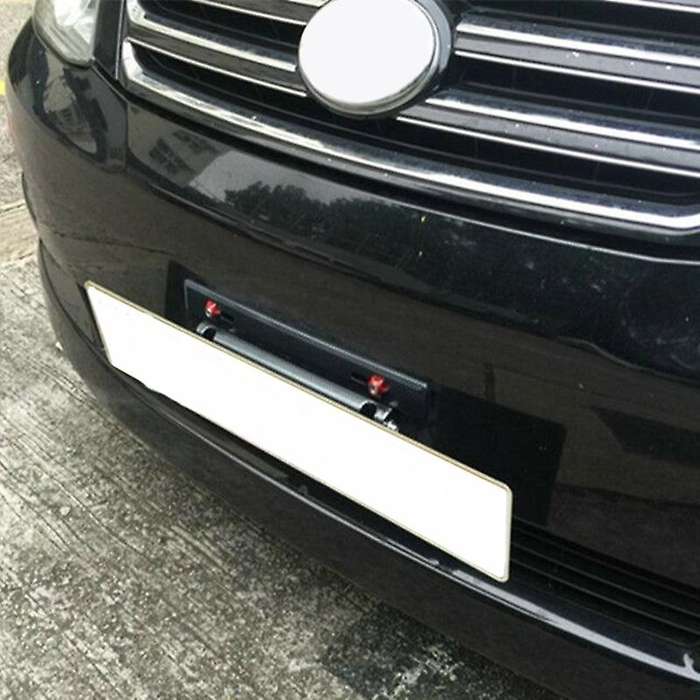 Adjustable Car License Plate Frame Holder Carbon Fiber Racing Number Plate Auto