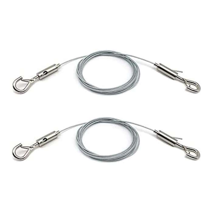 Adjustable Picture Hanging Wire Heavy Duty Supports - 2 Pack Hanging Hardware, 2m X1.5mm Stainless