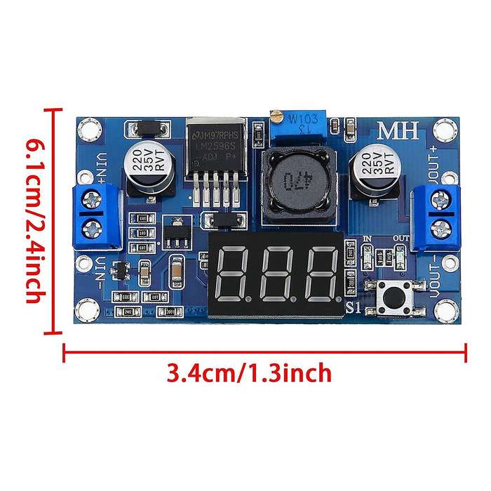 Adjustable LM2596S Converter Reduced Voltage Regulator Power Supply Module Voltage Stabilizer with D