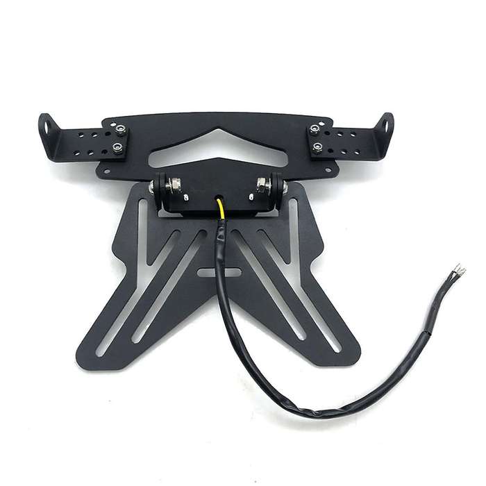 Adjustable Motorcycle License Plate Mount Holder Bracket- Universal Fold License Plate Tail Light H