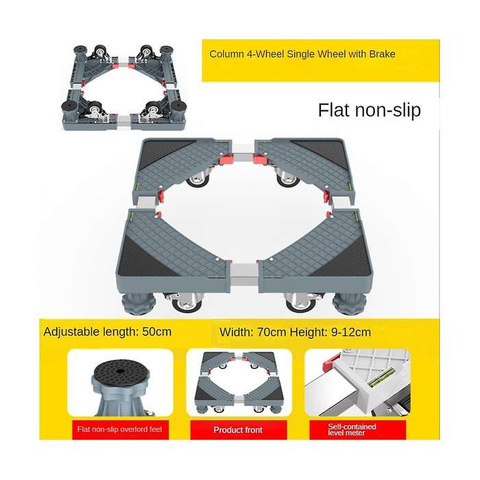 Adjustable Washing Machine Stand with Wheels Non- Anti-Vibrator Mobile Base for Washing Machine Bat