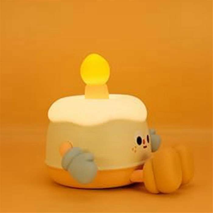 Adorable Rechargeable Led Night Lamp for Kids Bedrooms Soft Silicone Touch Lamp with Warm Light Birt