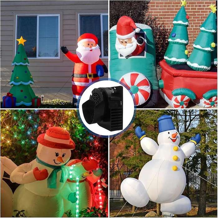 Air Blower for Inflatables Inflatable Fan with 3 LED Light Strings for Halloween Christmas Festival