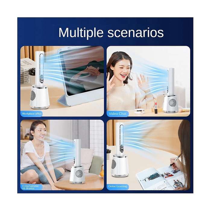 Air Conditioner Fan Usb Water Mist Fan Personal Air Cooling Leafless Fan Desktop Humidification Des