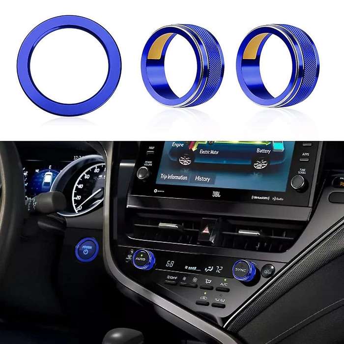 Air Conditioning AC Knob Button Cover for 2021 2022 Engine Start Switch Cover Trim Sticker Accessori