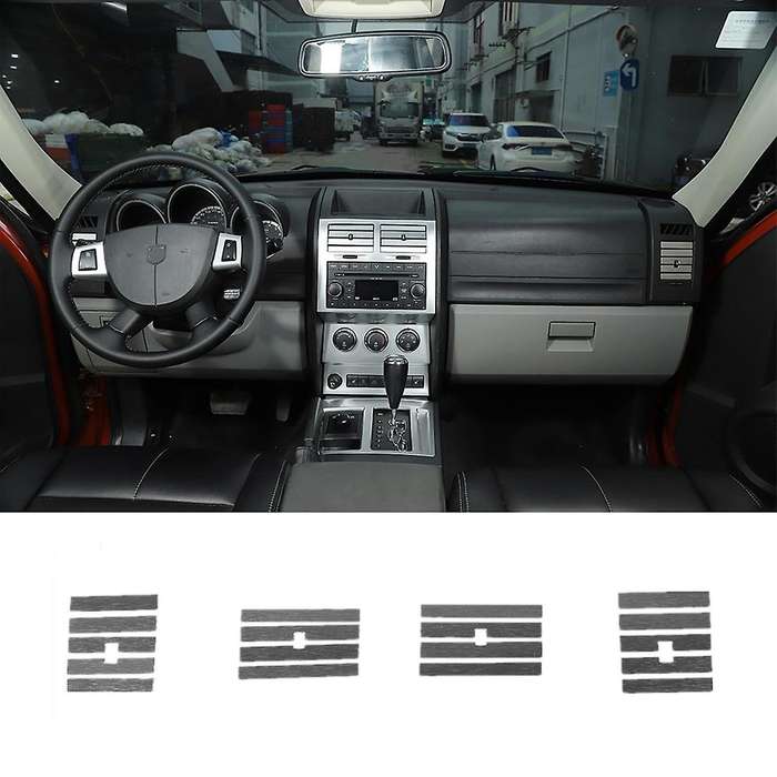 Air Conditioning Vent Outlet Louver Cover Trim for Nitro 2007-2012 Interior Accessories (Silver)