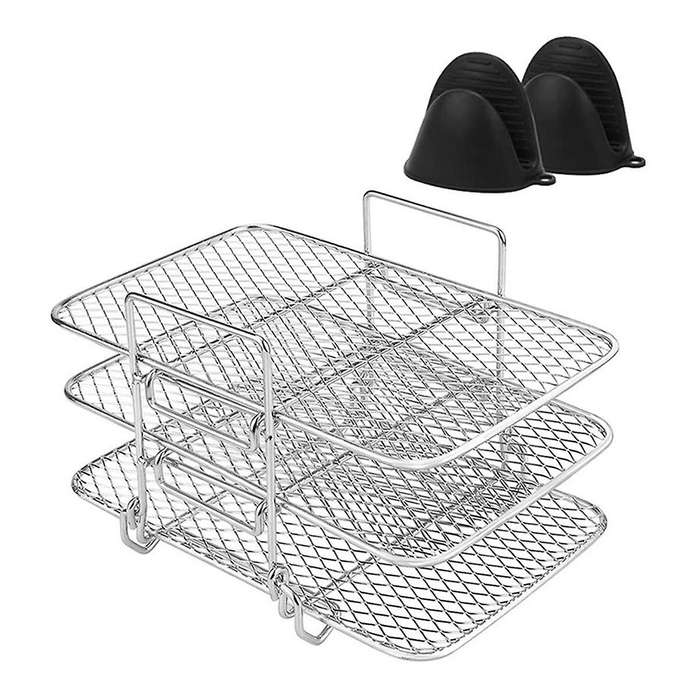 Air Fryer Rack for Ninja Air Fryer Multi-Layer Double Basket Air Fryer Stainless Steel Grilling Rack